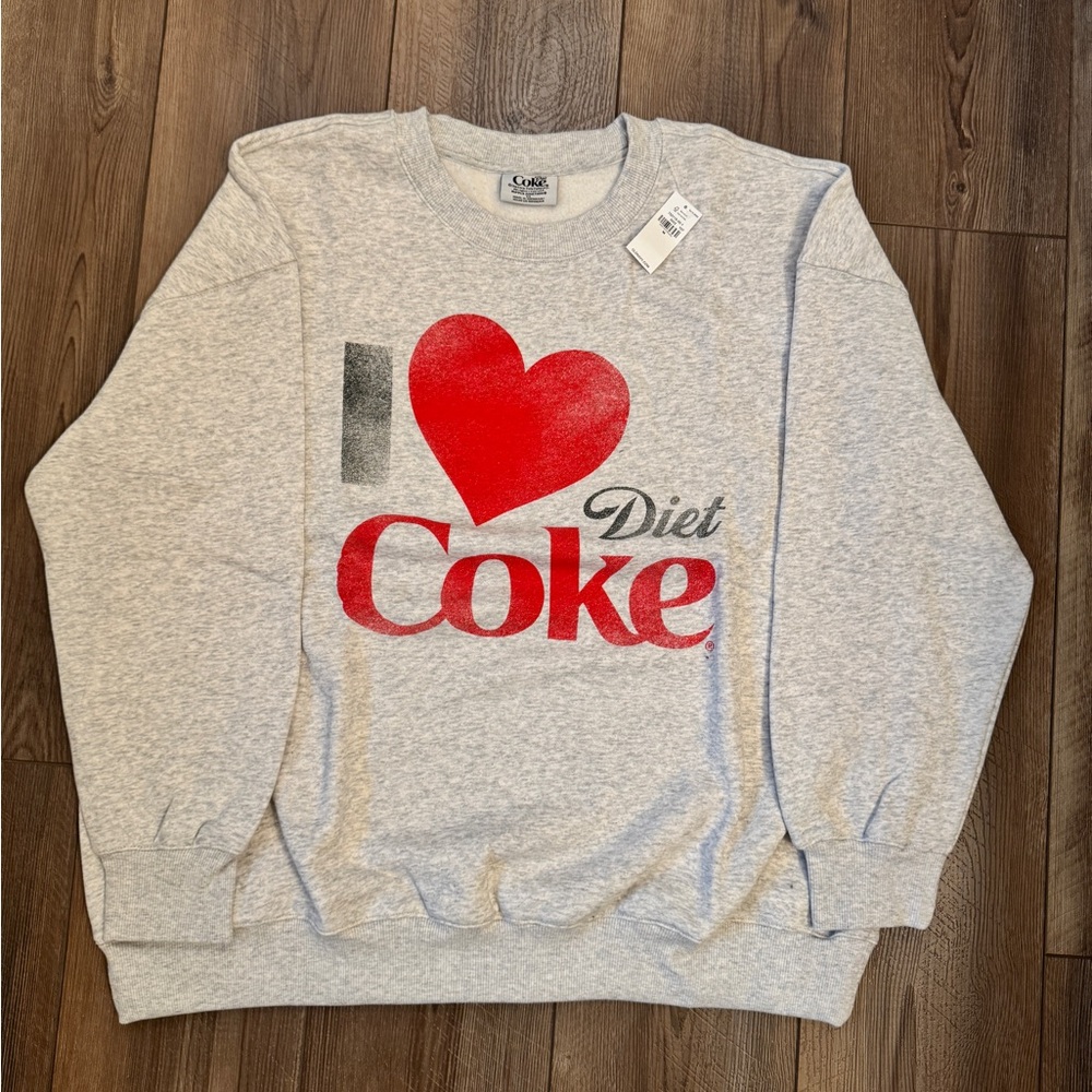 Old Navy Gray and Red Crewneck Sweater